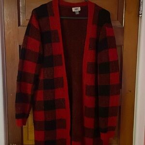 Warm Buffalo Plaid Cardigan